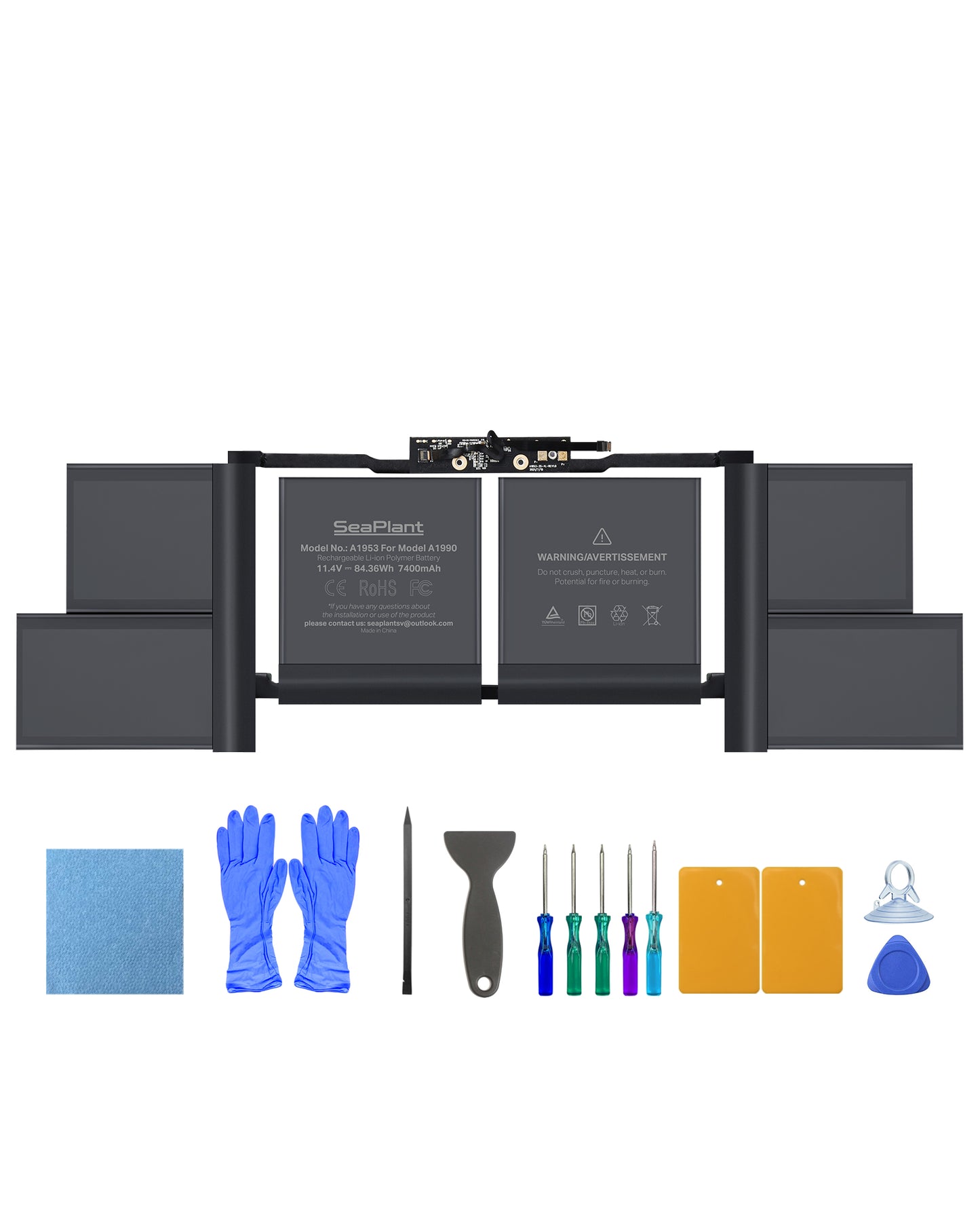 Macbook Pro A1990 Battery Replacement for 15-inch 2018-2019 A1953 Battery