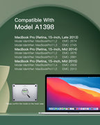 Macbook Pro A1398 Battery Replacement for 15-inch (Mid 2015,Mid 2014,Late 2013) Retina A1494/A1618 Battery
